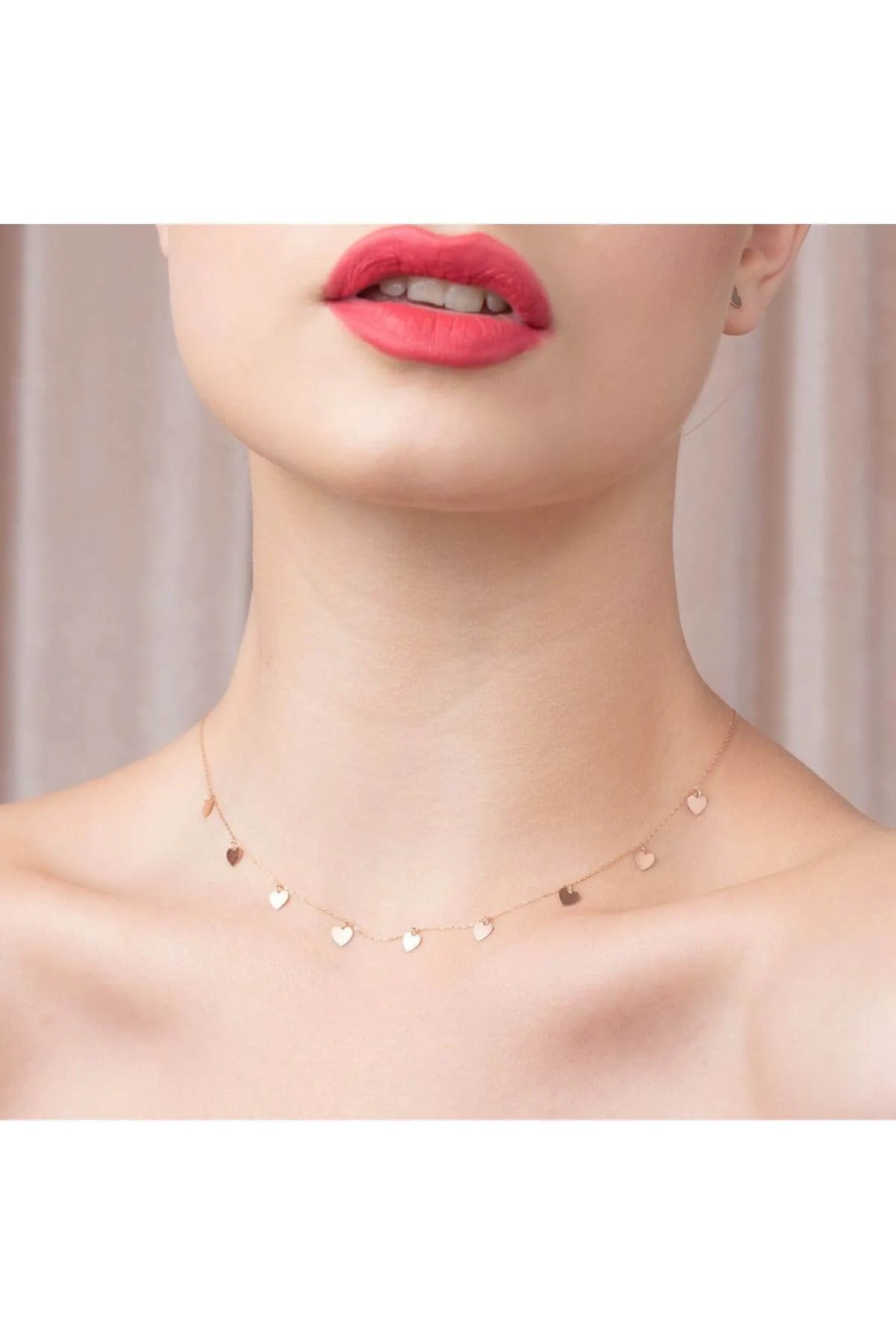 Minimal kolye ALTIN 9 kalp kolye "Grace"