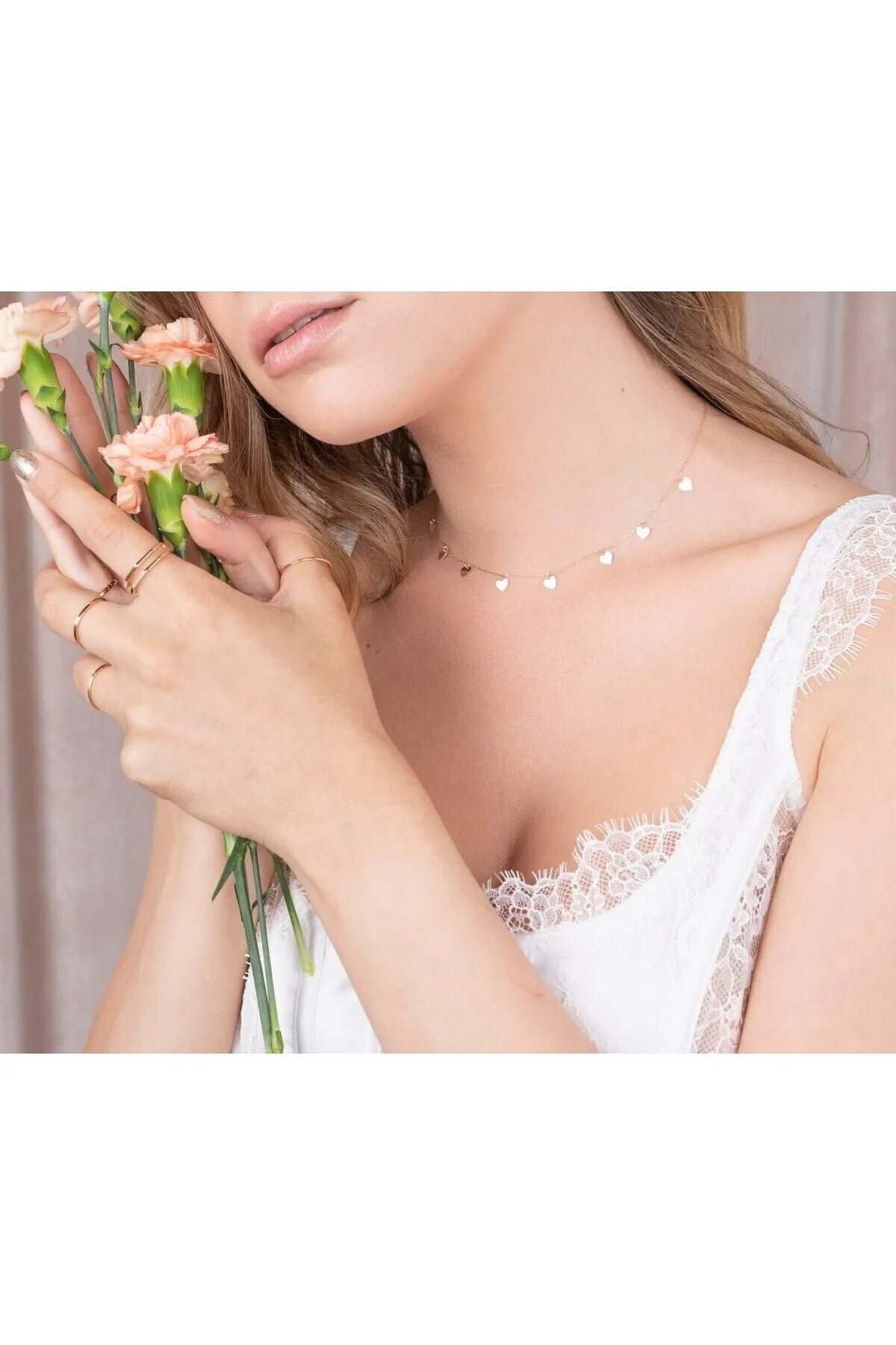 Minimal kolye ALTIN 9 kalp kolye "Grace"