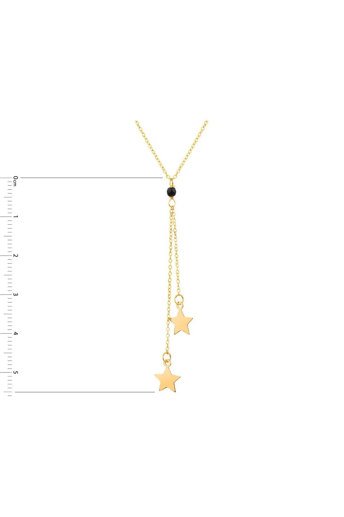 Minimal kolye ALTIN Onyx top ve yıldız zincir kolye "Star-onyx"