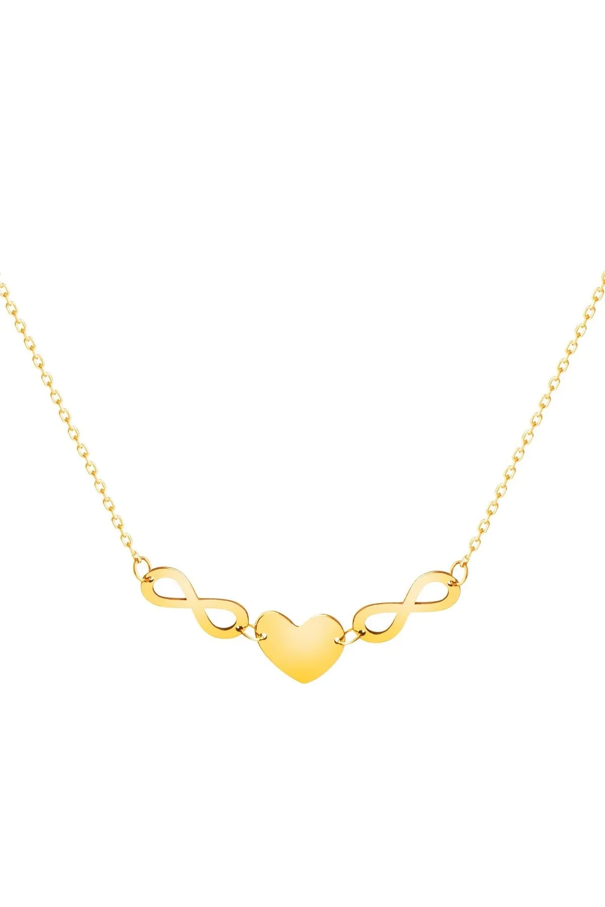 Minimal Kolye Altin Kalp Sonsuz Kolye "aimee"