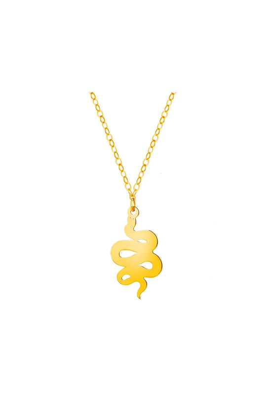 Minimal kolye ALTIN Yılan Kolye "Adder"