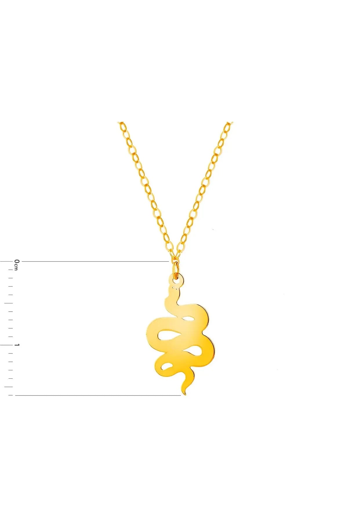 Minimal kolye ALTIN Yılan Kolye "Adder"