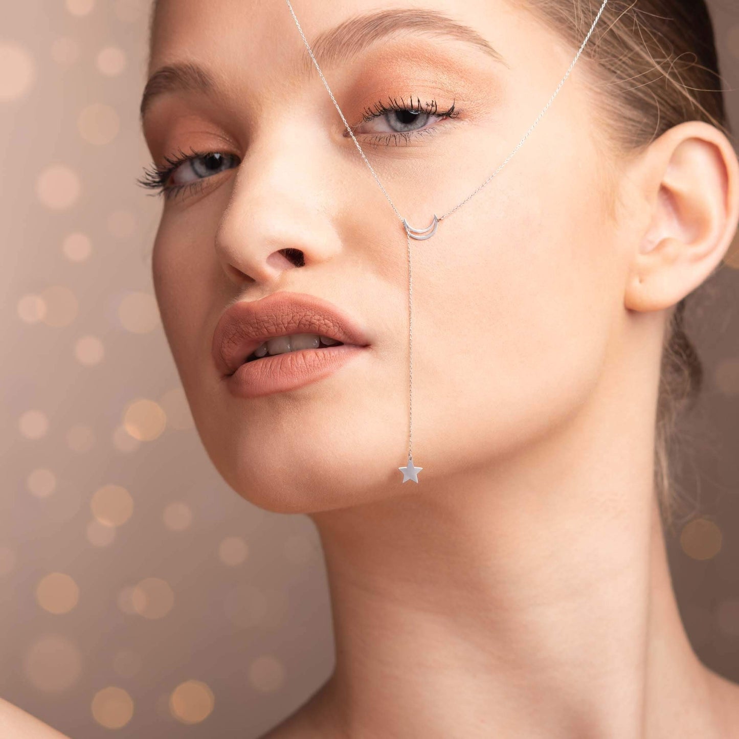 Minimal Kolye Altin Ay Yıldız Kolye "cassie"