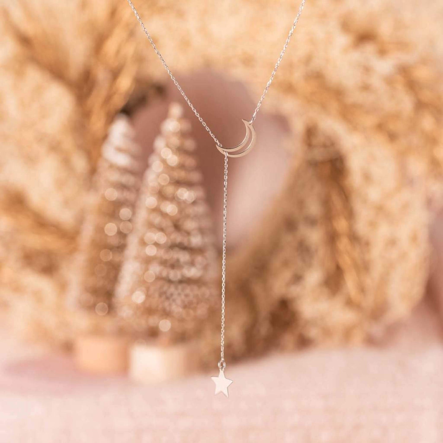 Minimal Kolye Altin Ay Yıldız Kolye "cassie"