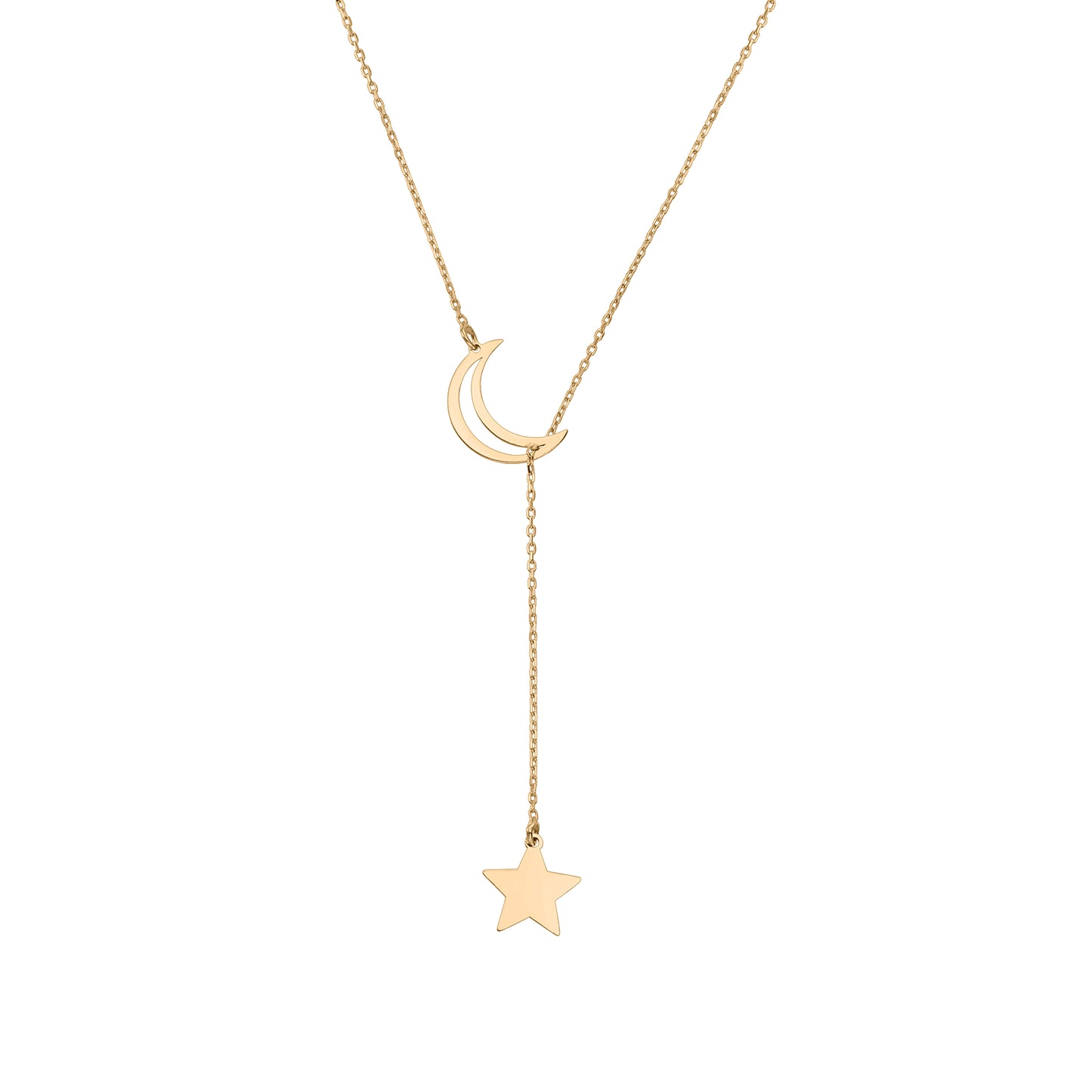 Minimal Kolye Altin Ay Yıldız Kolye "cassie"