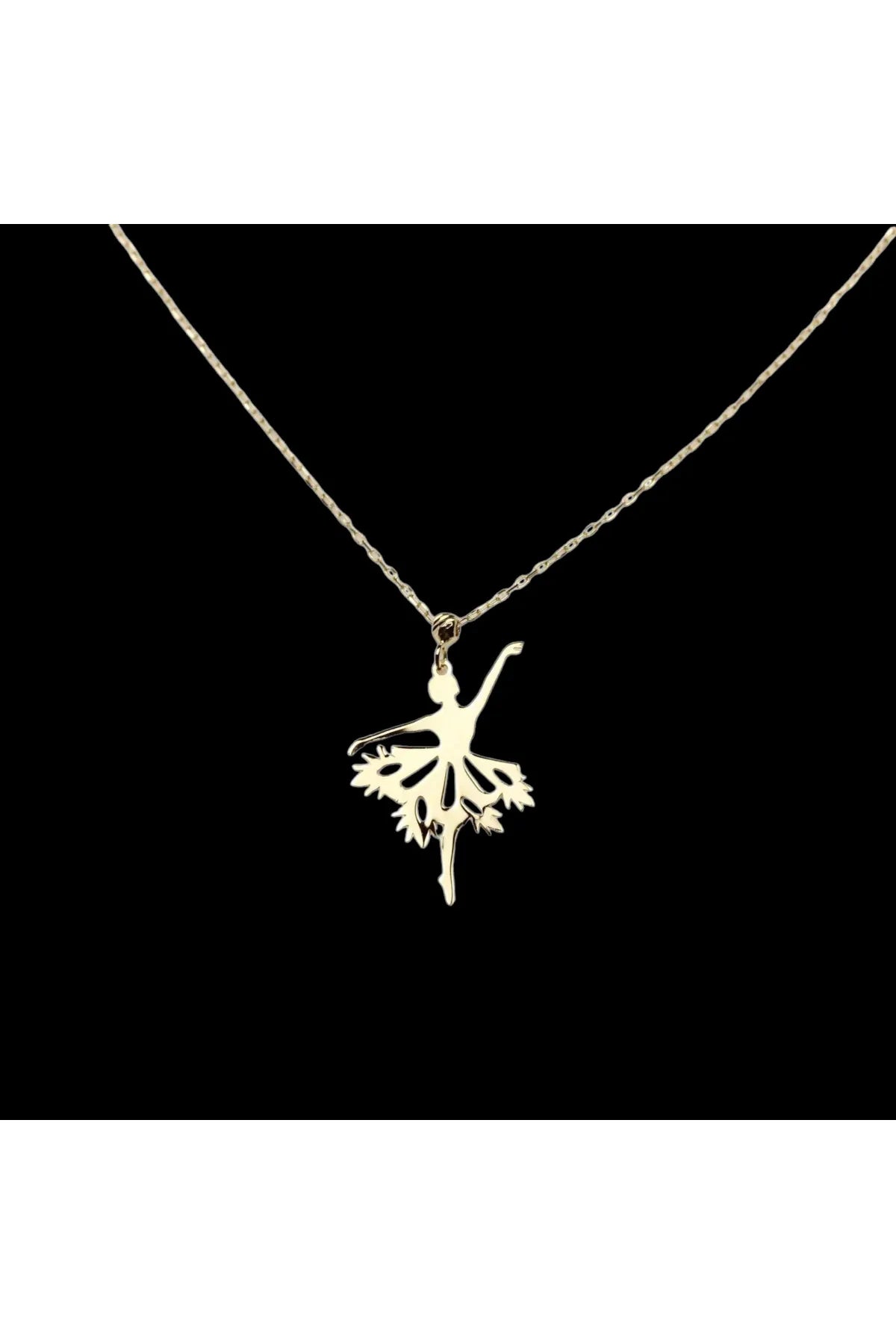 Minimal Kolye Altın Balerin Kolye "Sylphide"