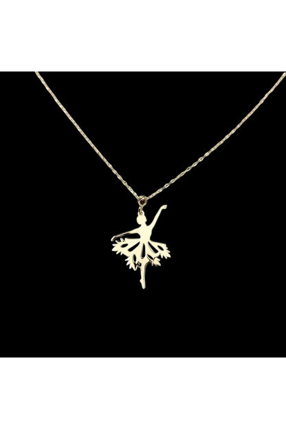 Minimal Kolye Altın Balerin Kolye "Sylphide"