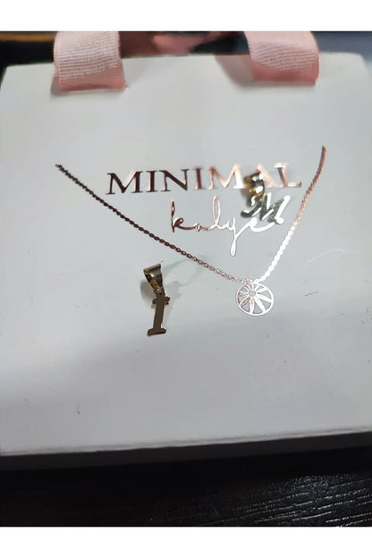 Altın Harf Kolye Ucu "Monotype"