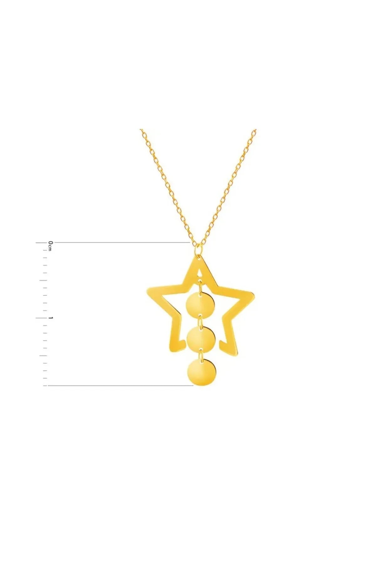 Minimal Kolye plakalı yıldız kolye