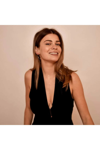 Minimal kolye ALTIN Yıldız kravat zincir kolye "Star-c"