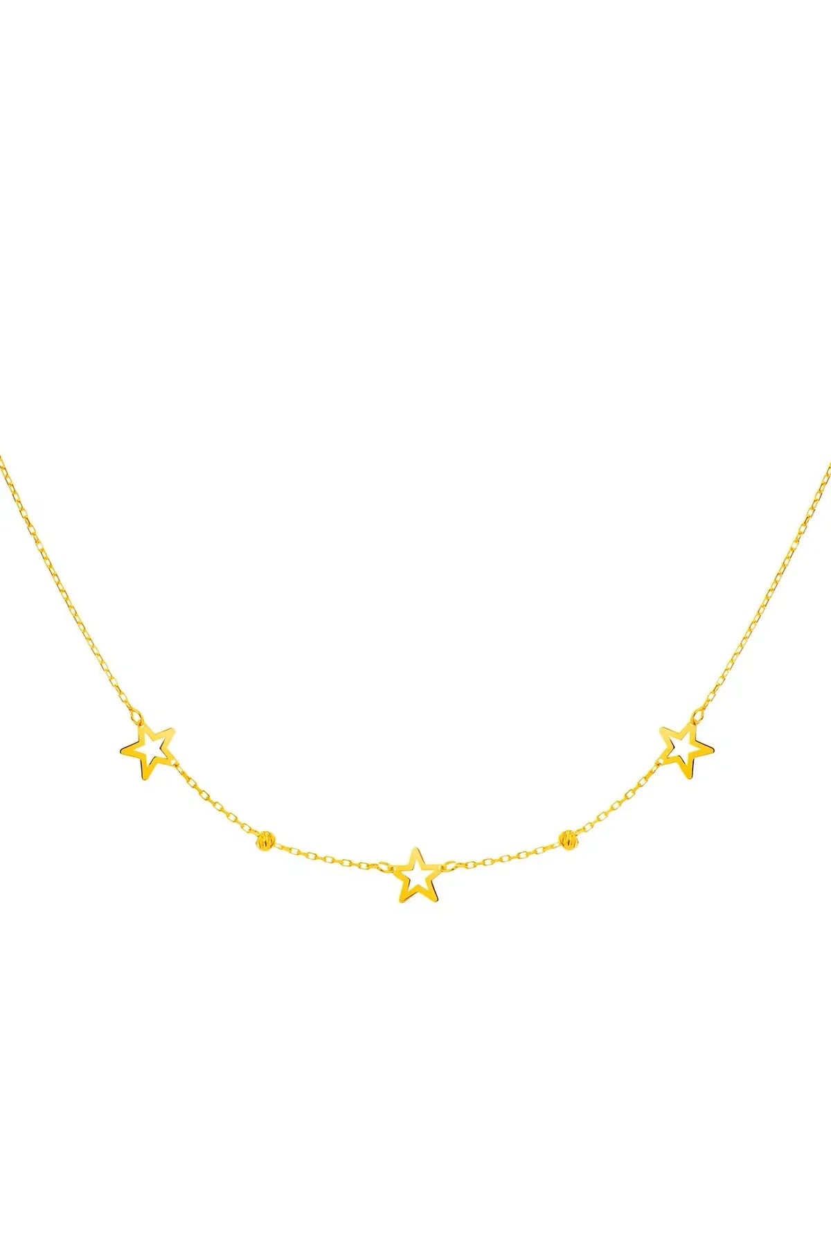 Minimal kolye ALTIN Yıldız dorikalı zincir kolye "Star-E"