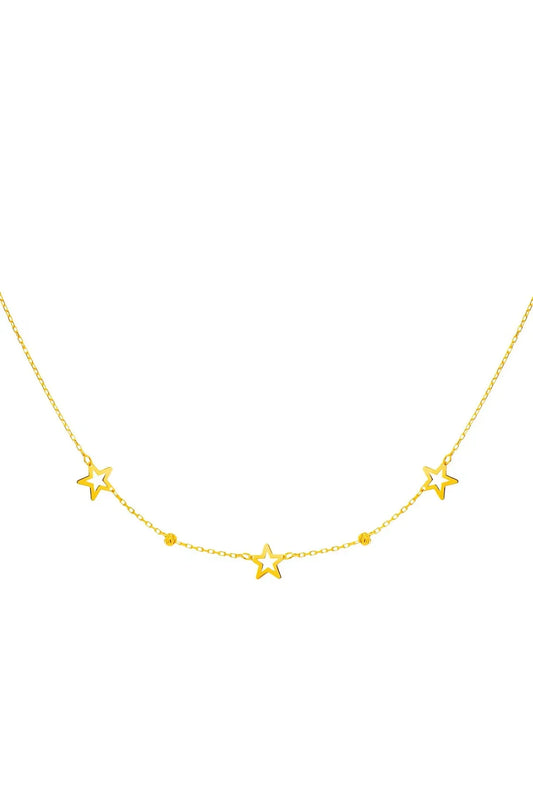 Minimal kolye ALTIN Yıldız dorikalı zincir kolye "Star-E"