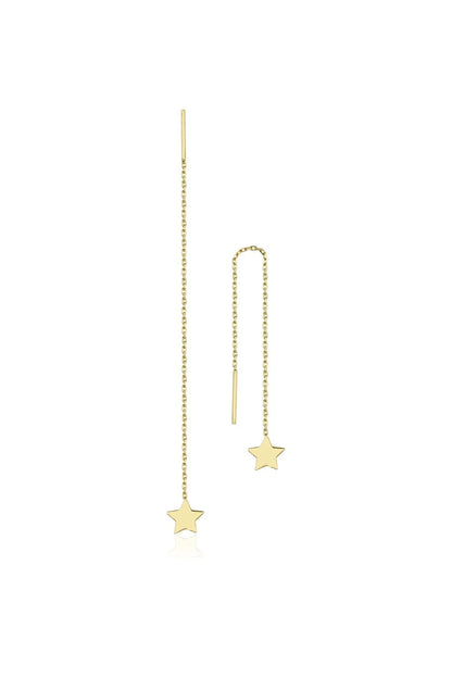 Minimal Kolye Altın Yıldız Küpe "star-e"