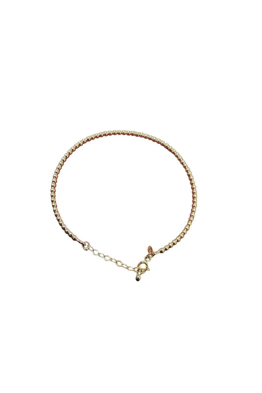 Minimal Kolye Altın 2 Mm Top Kilitli Bilezik "lenora"