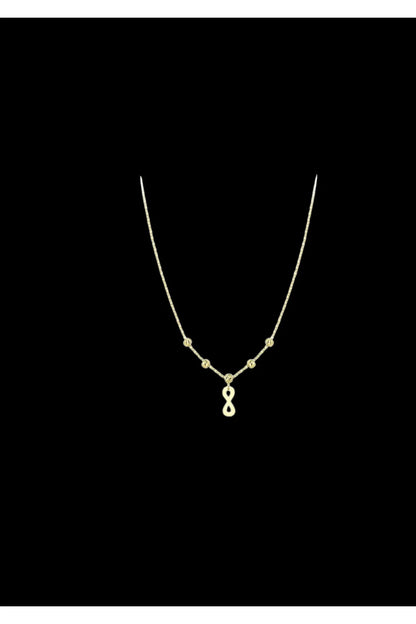 Minimal Altın Dorika toplu figürlü kolye