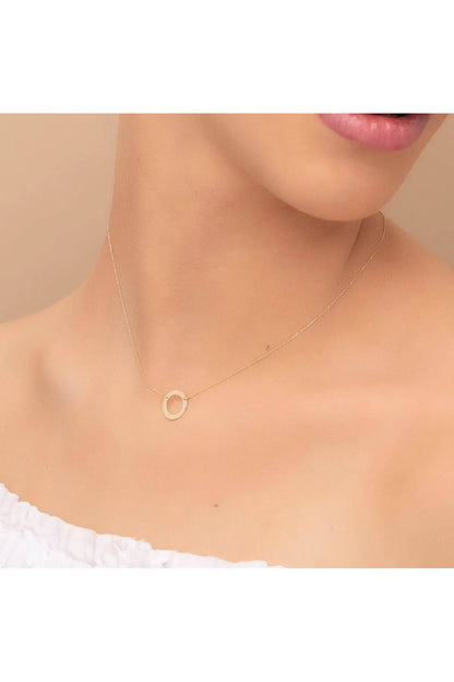 Minimal kolye ALTIN Plaka kolye "CORA"
