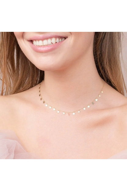 Minimal Kolye Altın Yıldız Zincir Kolye "carina"