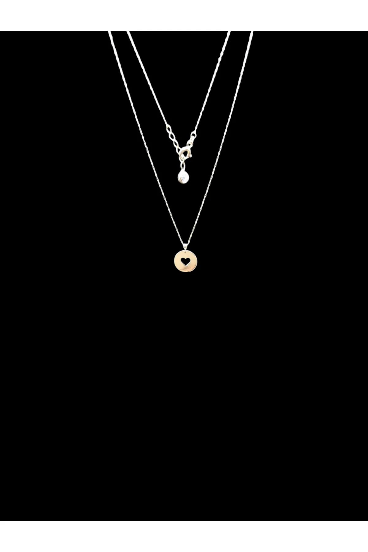 Minimal Kolye Kalp Plaka Kolye "Sweety"
