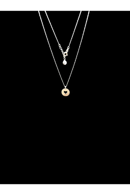 Minimal Kolye Kalp Plaka Kolye "Sweety"