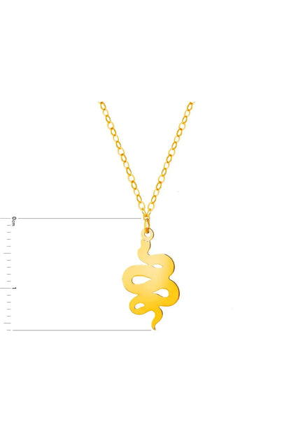 Minimal kolye ALTIN Yılan Kolye "Adder"