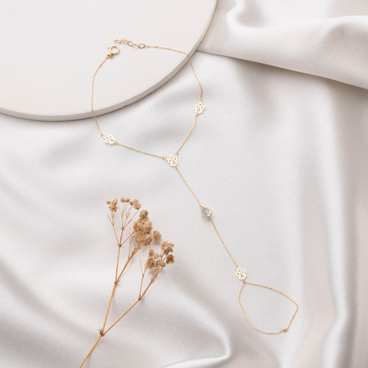 Altın Şahmeran Melek Bileklik 14 Ayar Altın