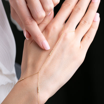 14 Ayar Altın Top Detaylı Şahmeran Bileklik – El Yapımı Minimal Tasarım