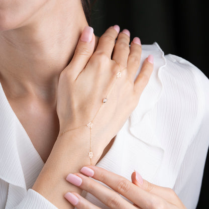 Altın Şahmeran Melek Bileklik 14 Ayar Altın